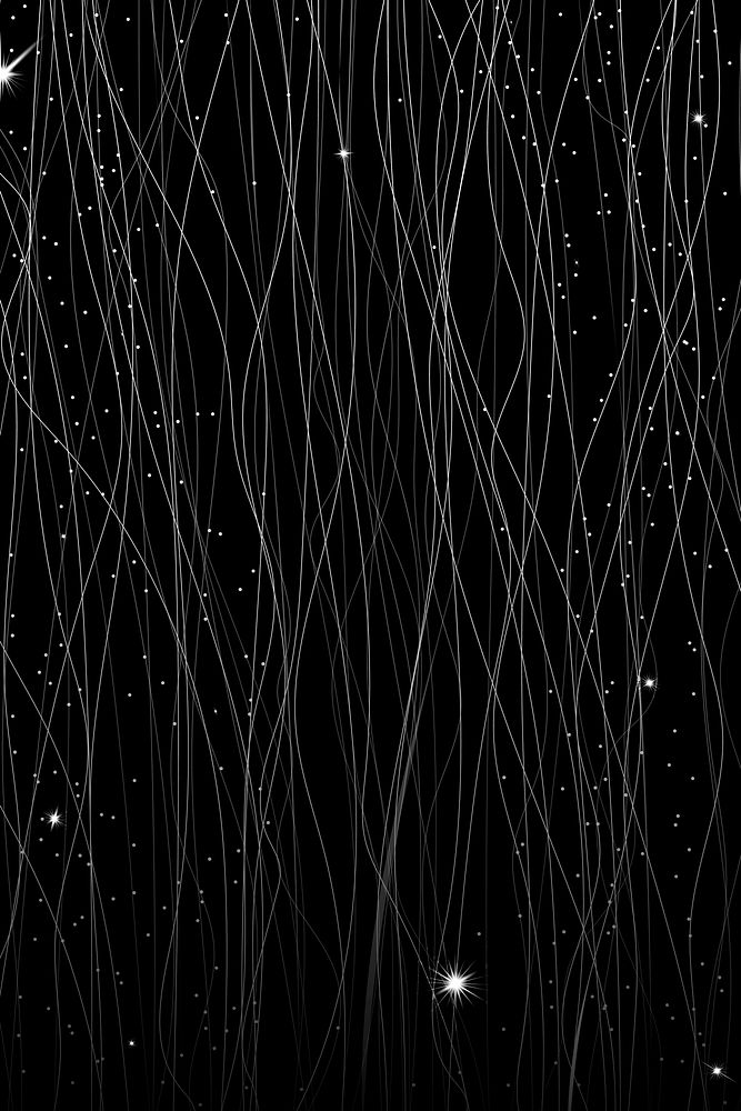 White curly lines on a black background vector