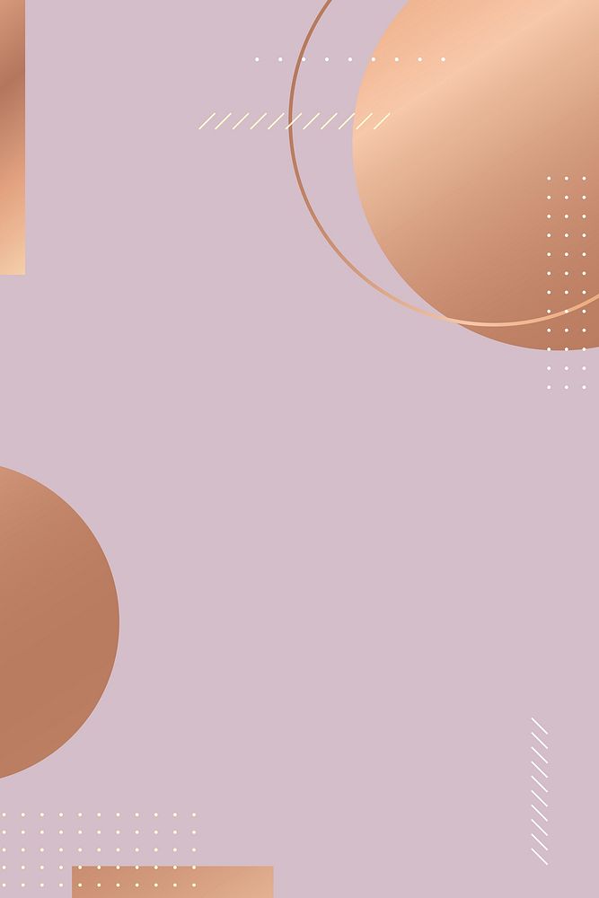 Modern copper geometric pattern on a pale purple background vector