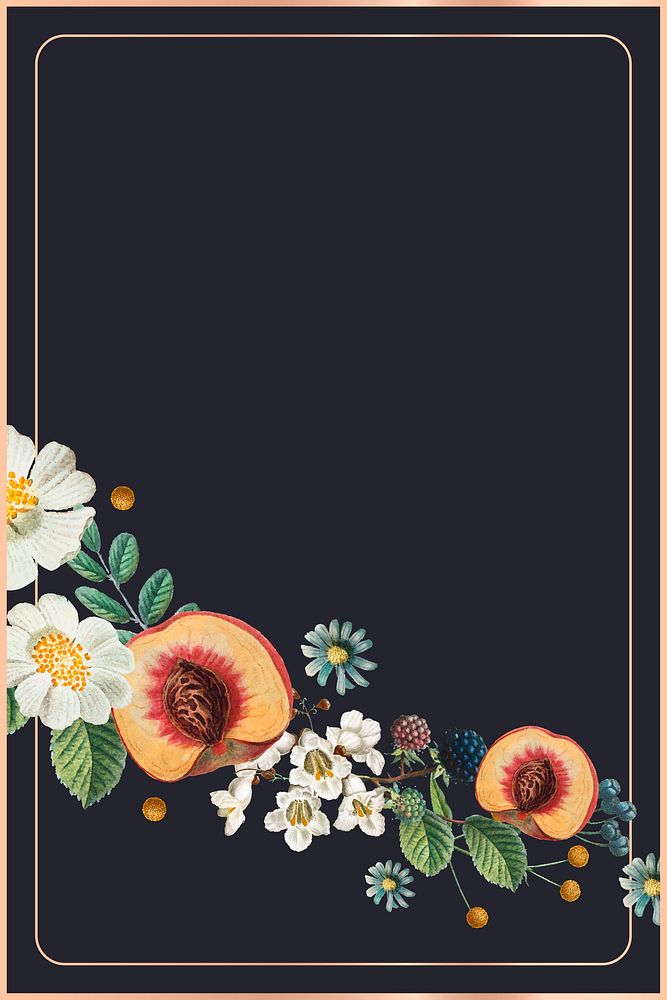 Blank floral frame design vector