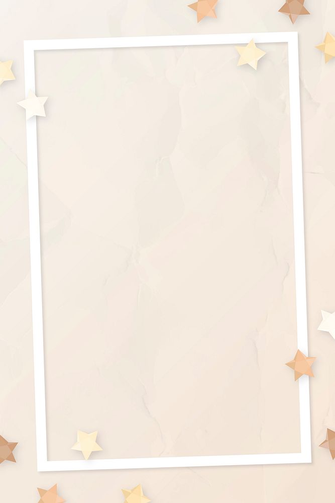 Stars frame on a cream background vector
