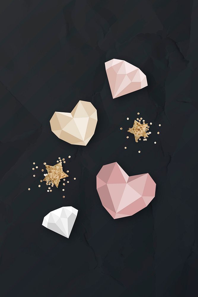 Shimmering crystal stone vector collection