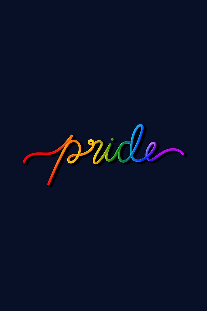 Handwritten Pride 3D word vector