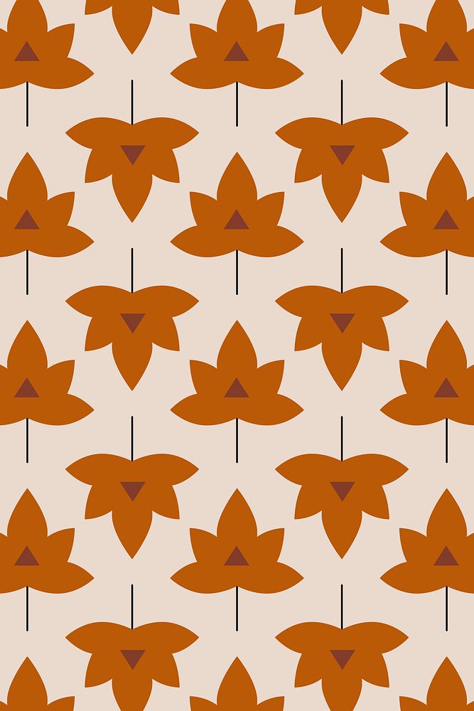 Autumn plant patterned background vector