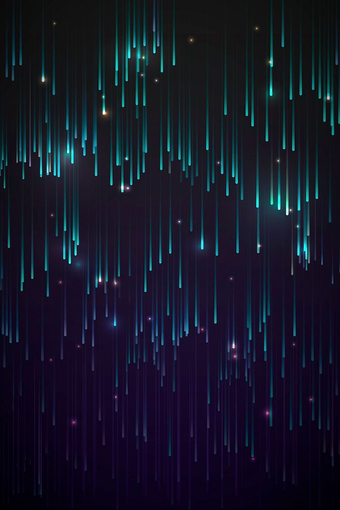 Green neon meteor background design vector