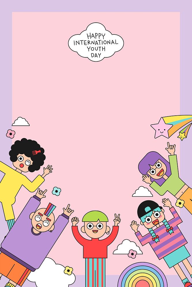 Happy International Youth Day background vector