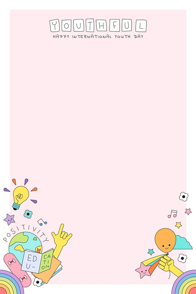 Happy International Youth Day background vector