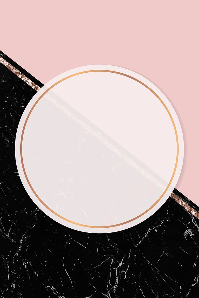 Round frame on two tones background vector