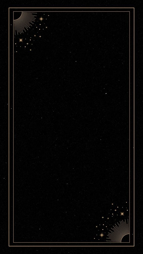 Mystical gold frame black background | Premium Vector - rawpixel
