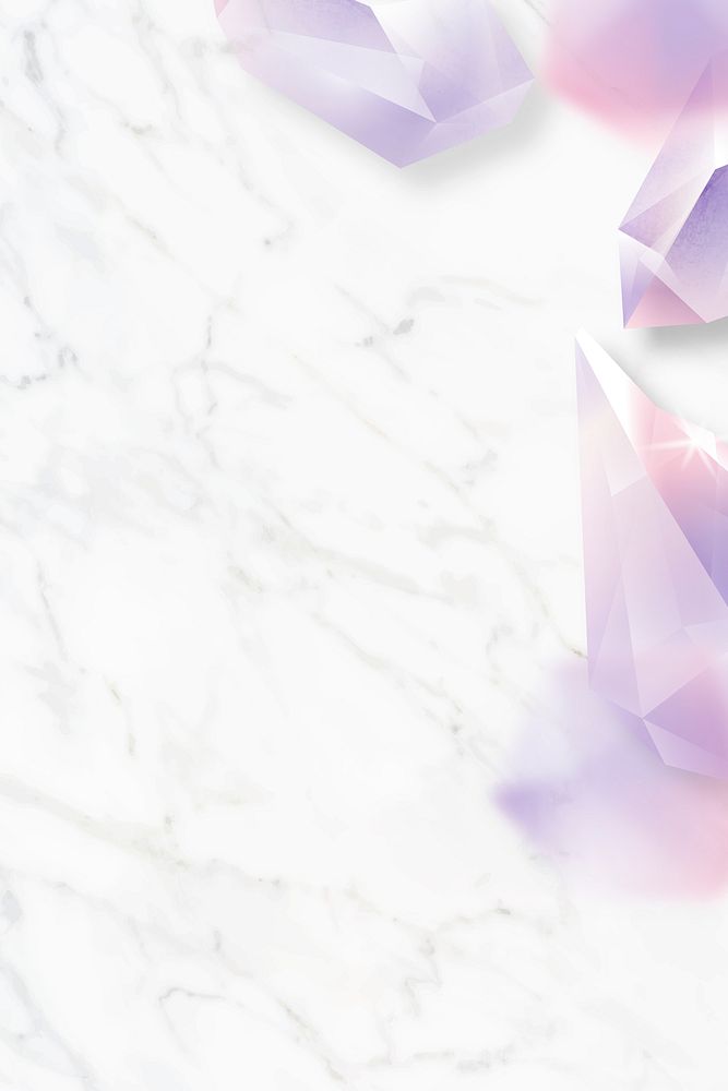 Crystal frame design on marble background vector