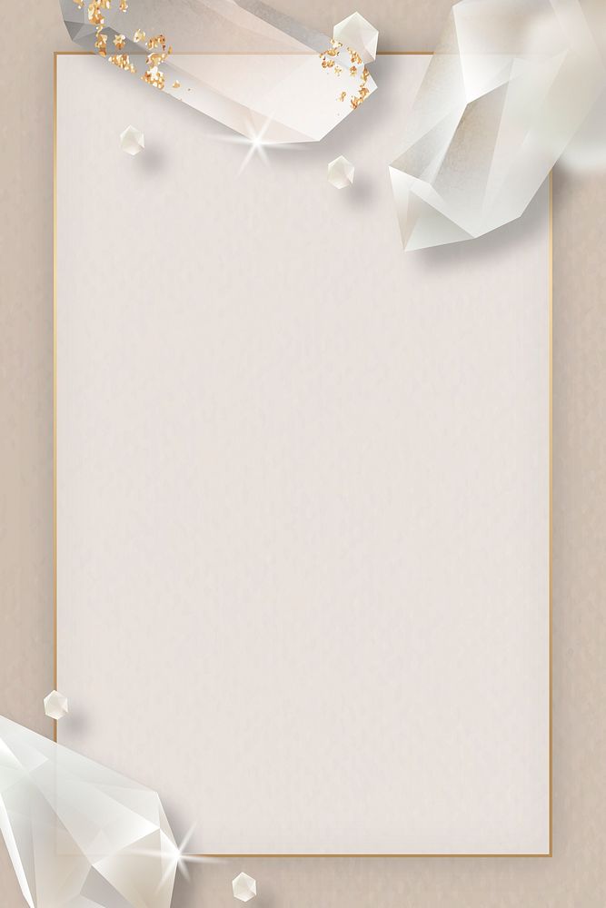 Rectangle crystal frame design vector