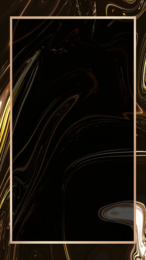 Fluid golden rectangle mobile phone wallpaper vector