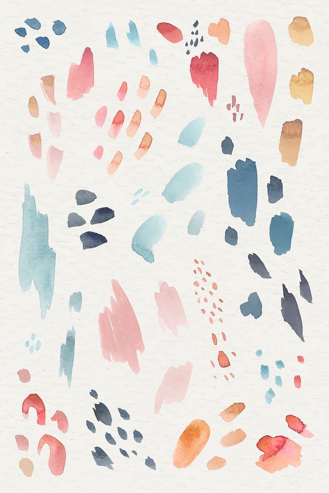 Colorful watercolor patterned background template vector