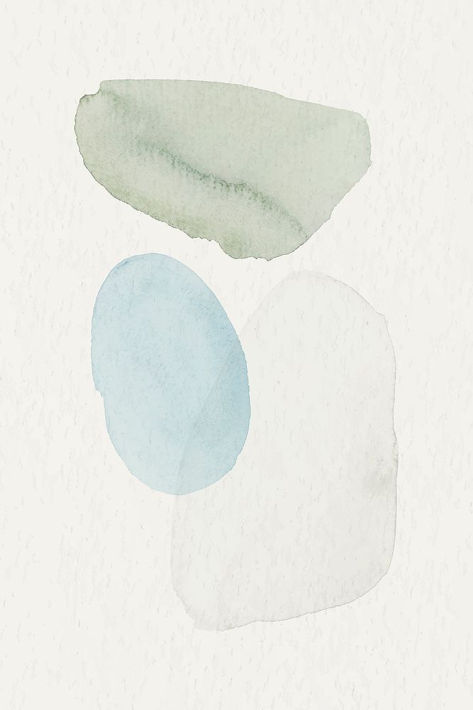 Blue and green watercolor patterned background template vector