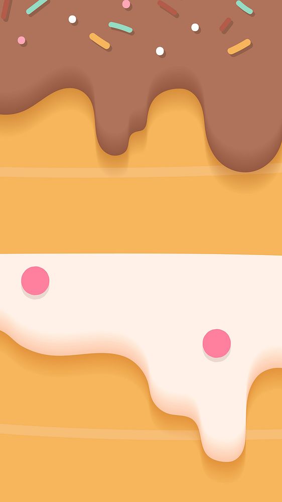 Creamy chocolate vanilla filling mobile phone wallpaper vector