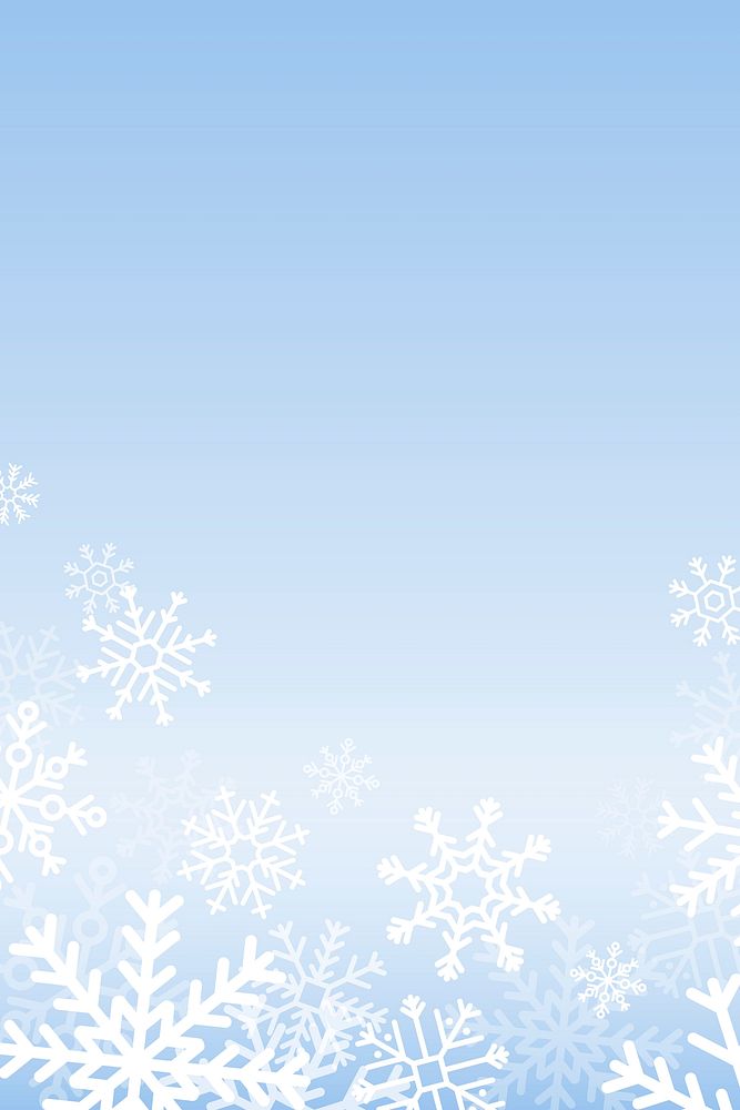 White snowflakes patterned on blue background vector