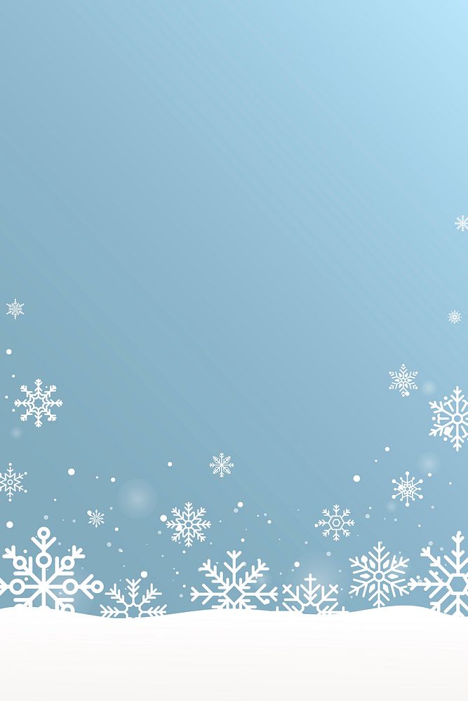 Blue snowflake Christmas frame vector