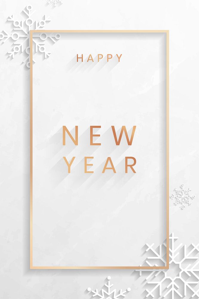 Rectangle new year frame vector