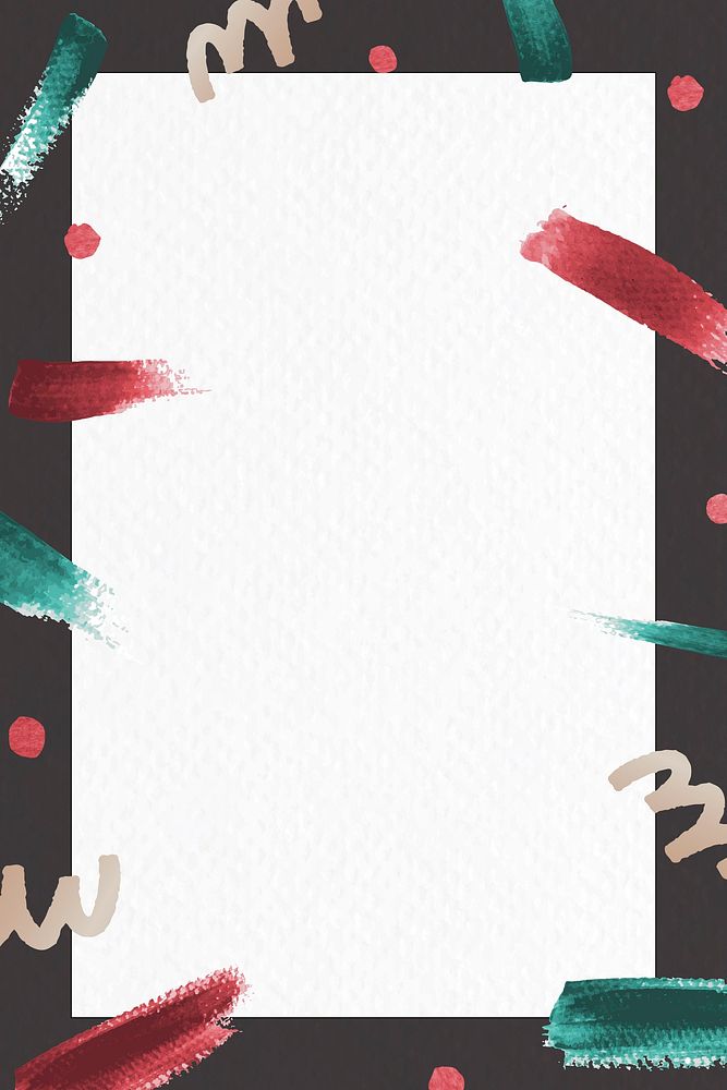 Red and green brush stroke Christmas background vector