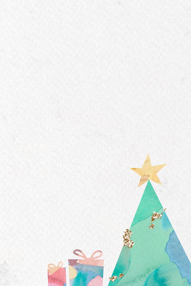 Christmas tree patterned on white background vector