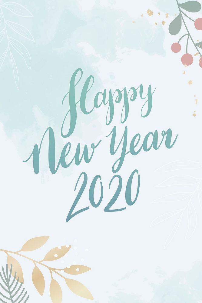 Happy new year 2020 card vector