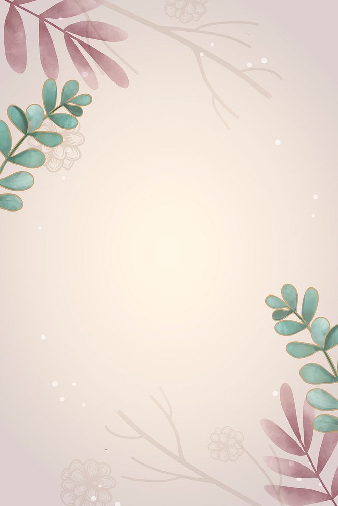 Blank leafy frame design vector