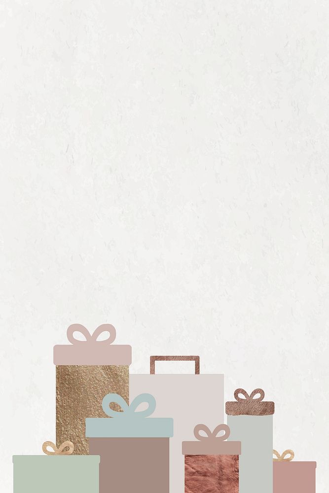 New Year gift boxes on textured background vector