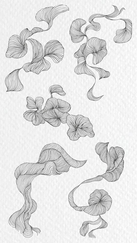 Black swirly abstract art mobile Premium Photo rawpixel