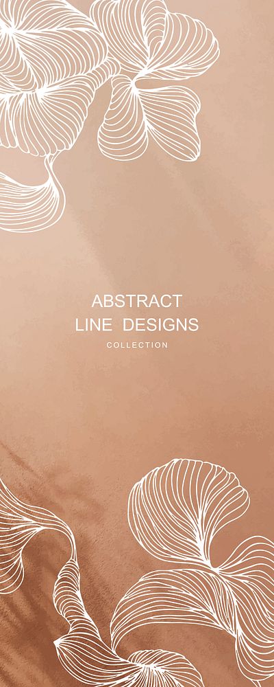 Brown abstract line frame background banner vector