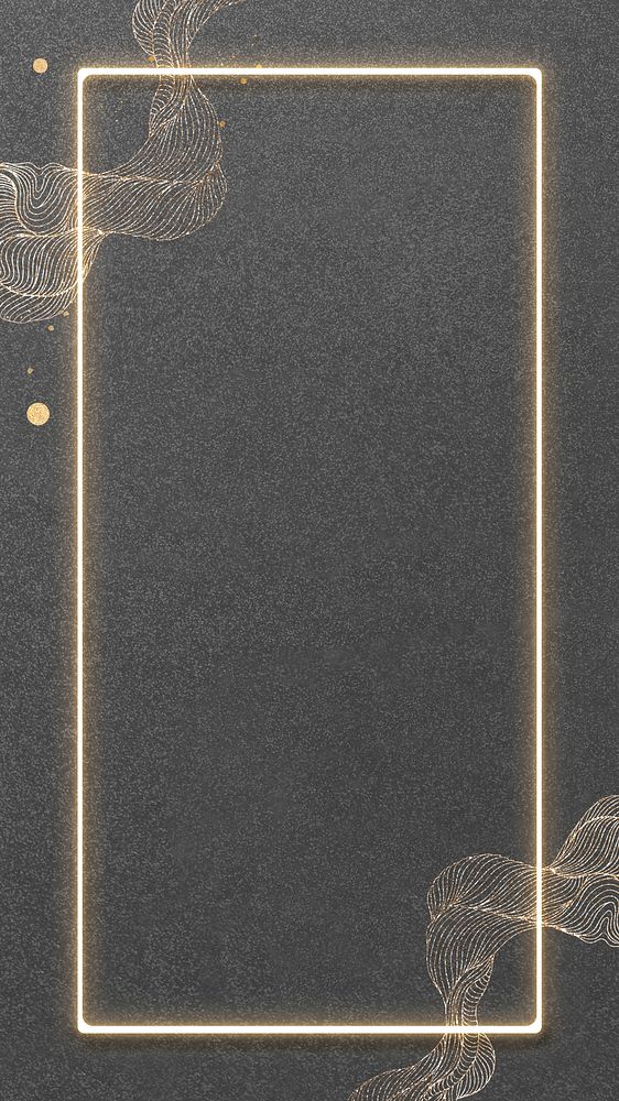 Golden rectangle frame mobile phone wallpaper illustration