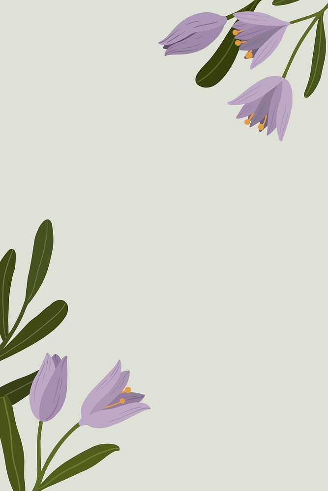 Purple botanical copy space on a gray background vector