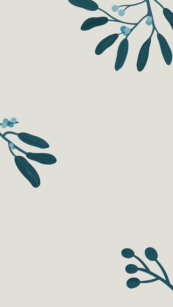 Botanical flower copy space on a gray phone background