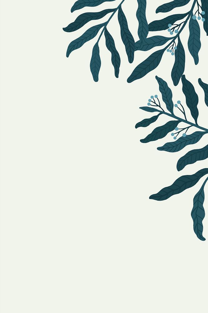 Botanical leafy copy space on a white background vector
