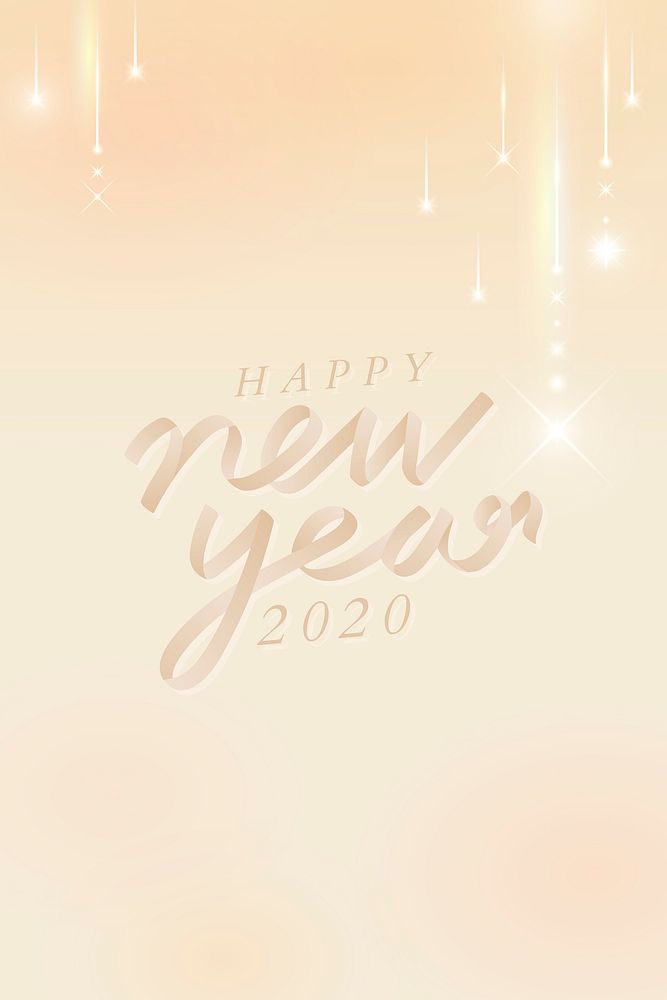 Happy New Year 2020 greeting card vector