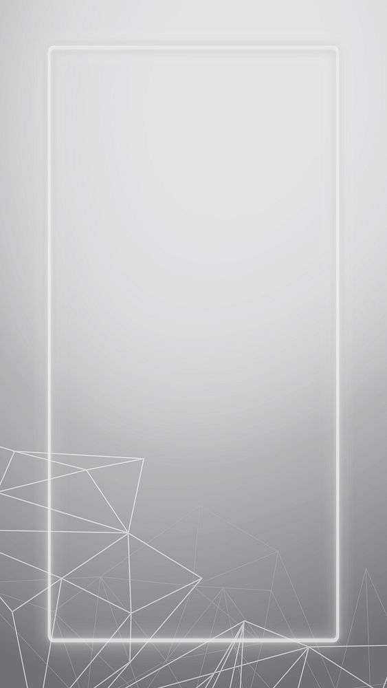 Polygon pattern on gray mobile phone wallpaper vector