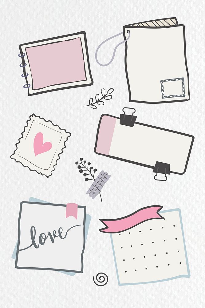 Planner doodle collection illustration