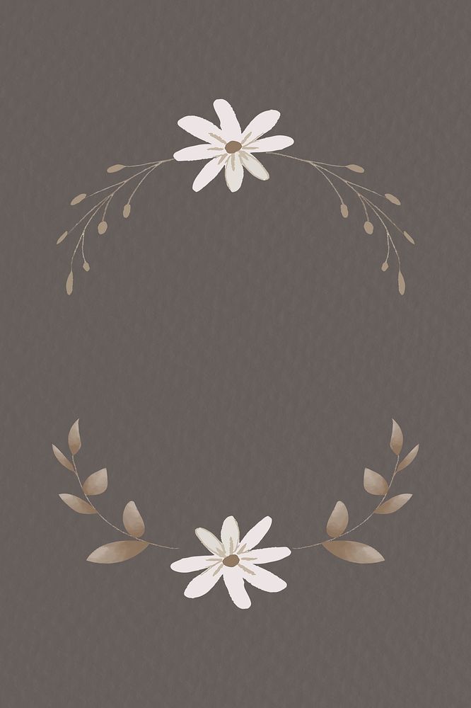 Blank leafy frame design element illustration