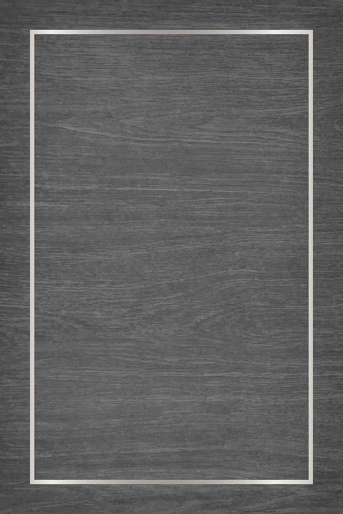 White gold frame on gray wooden background vector