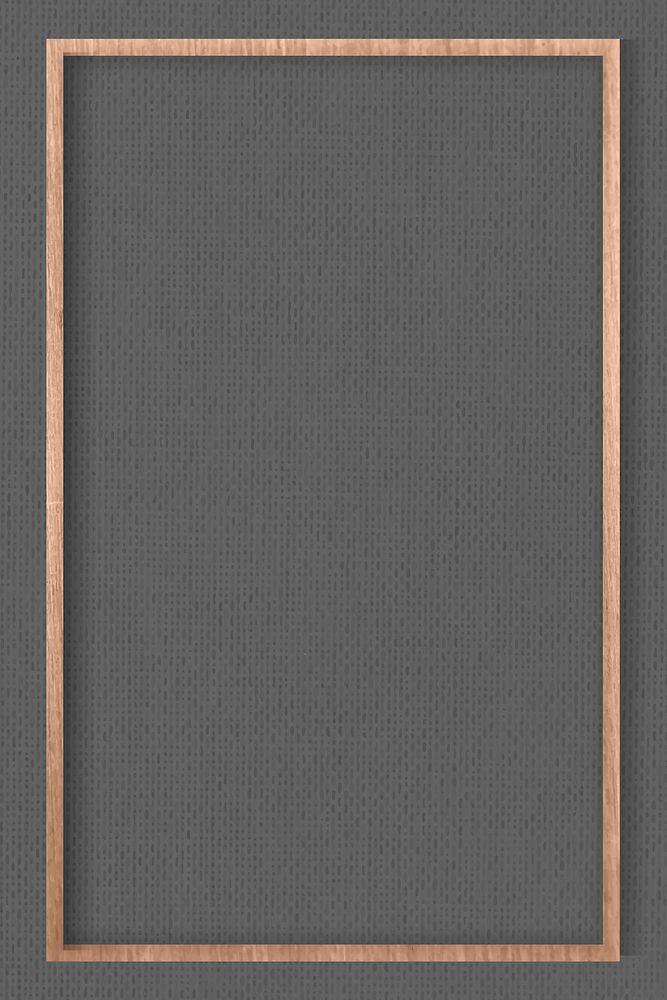 Wooden frame on gray fabric textured background vector