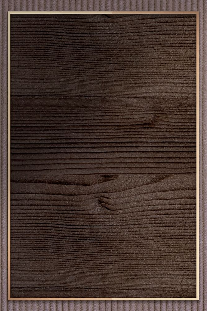 Gold frame on wooden background vector