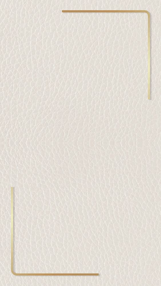 White leather mobile screen template vector