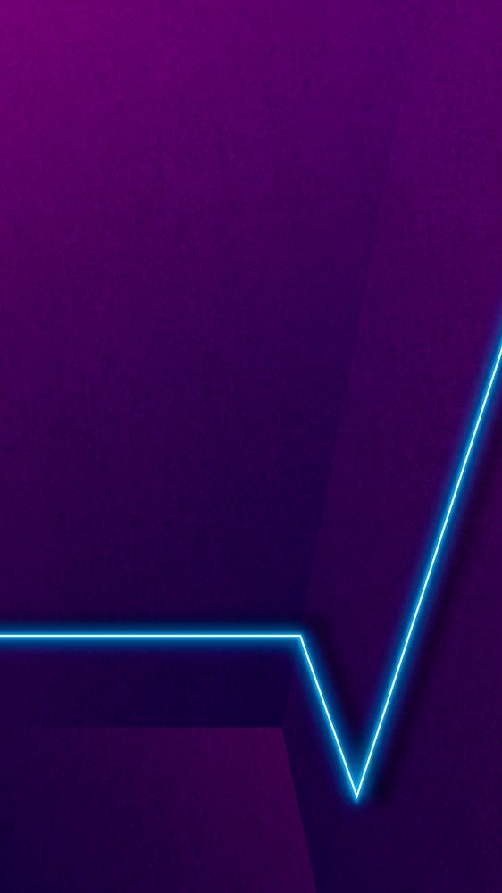 Blue glowing line on purple background vector