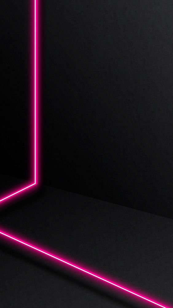 Pink glowing lines on dark background vector