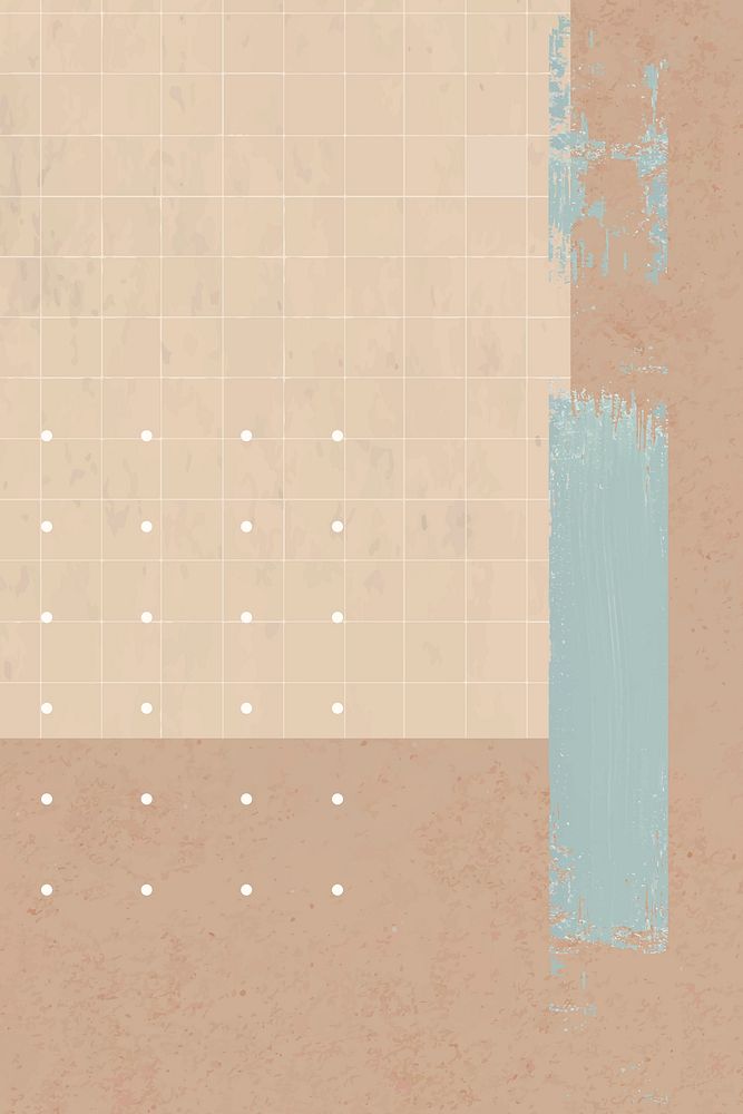 Retro background with white dots and brushstroke vector
