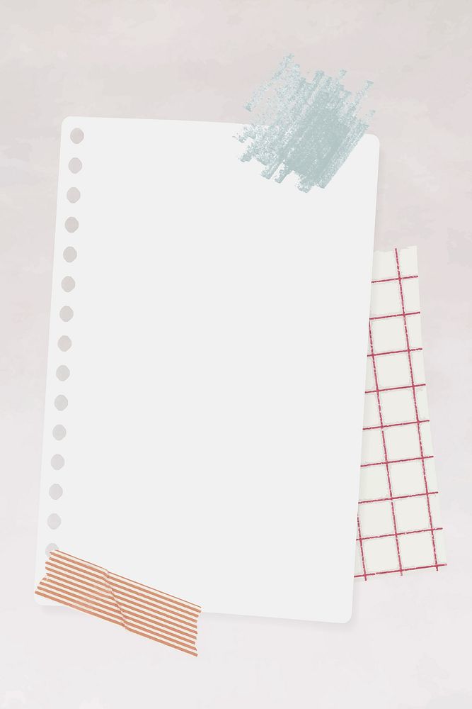 Blank white notepaper template vector
