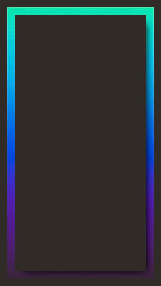 Blue and purple holographic pattern frame mobile phone wallpaper vector