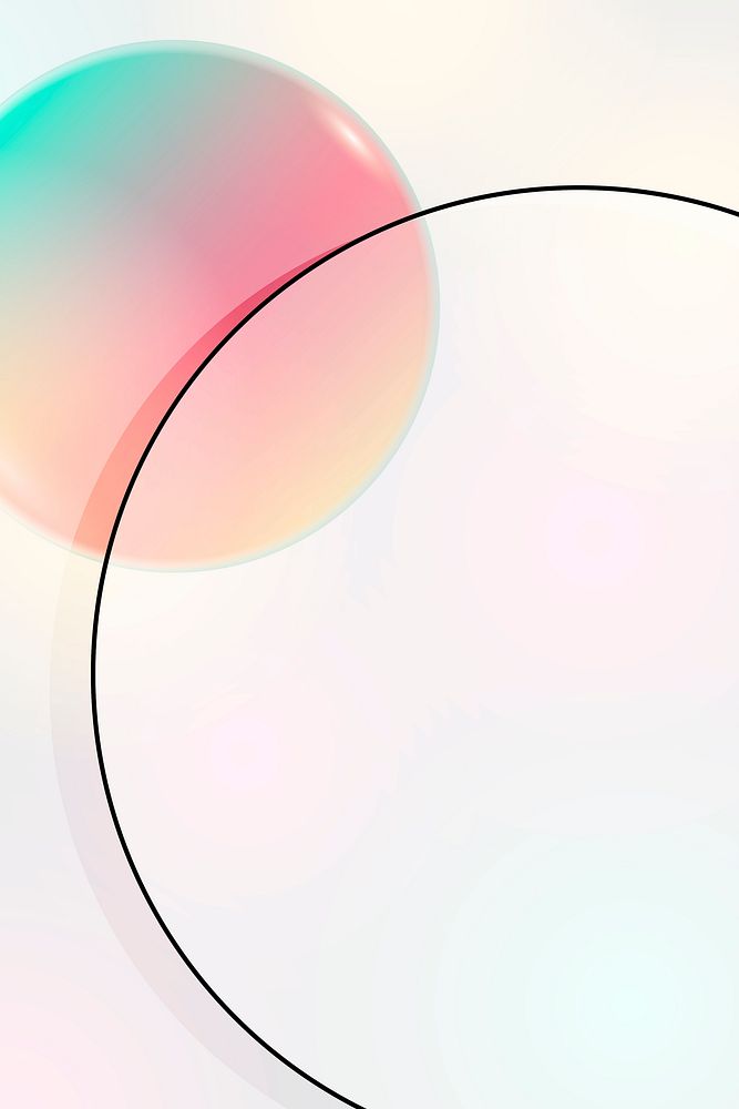 Colorful round geometric frame vector