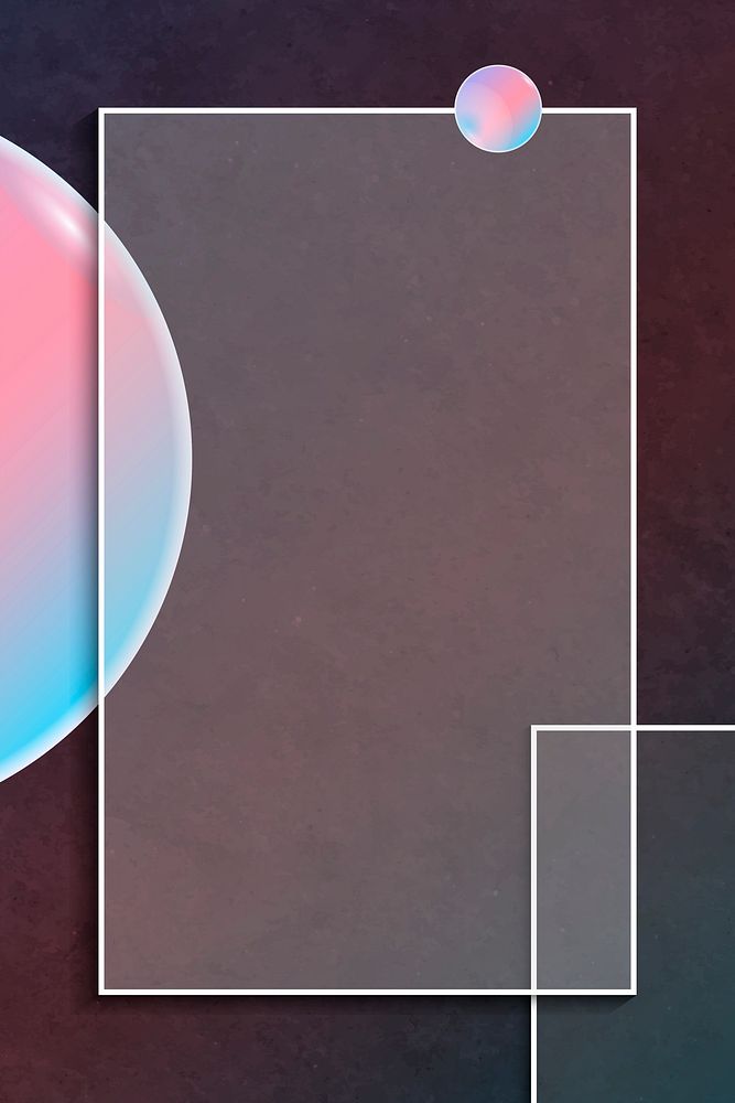 Pink and blue rectangle frame design vector