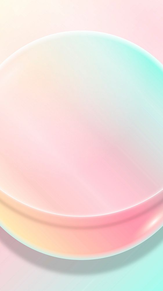 Colorful round frame mobile phone wallpaper vector