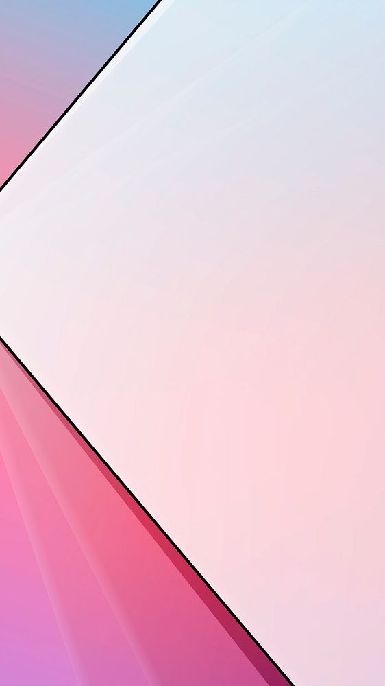 Blank pink geometric frame mobile phone wallpaper vector