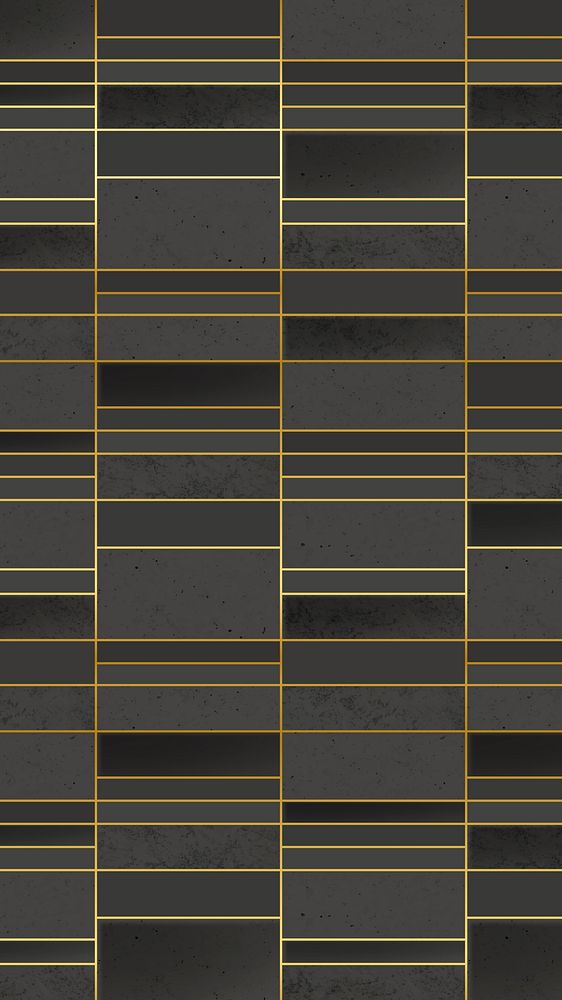 Stone and metallic brick patterned phone screen background